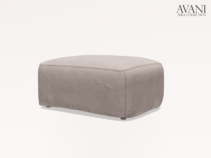 Avani Shea Collection Low Pouf, Fog
