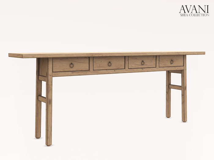 Avani Shea Collection Planed Console, Natural Oak