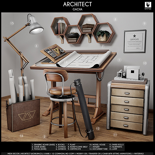 2. BAMSE : Architect - Chair RARE