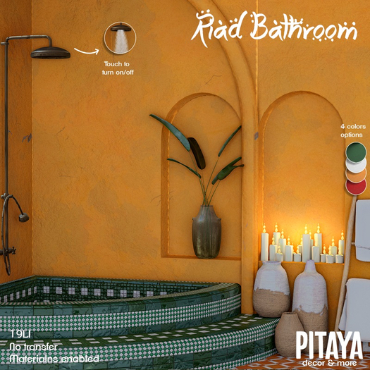 Pitaya - Moroccan Riad Bathroom (4 colors available)
