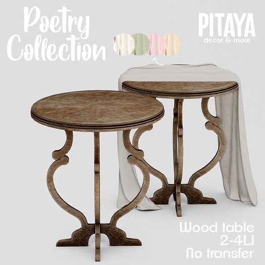 Pitaya - Poetry - Wooden Table