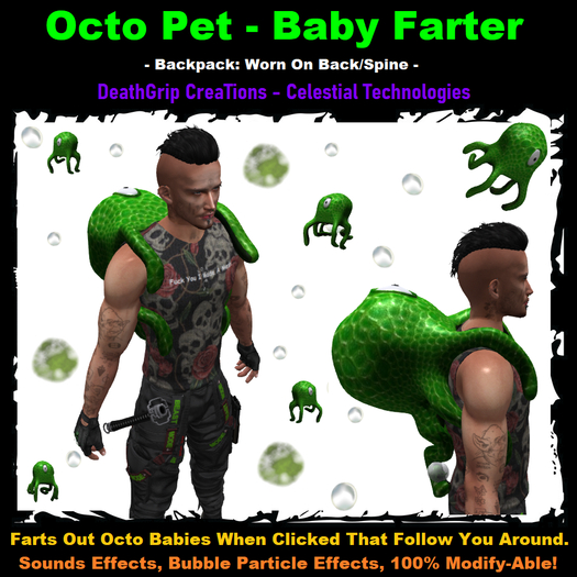 [D.G.C.] - Octo Pet Baby Farter - Backpack - [BOXED]