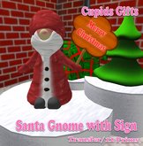 Cupids Santa Gnome with Sign [Boxed]