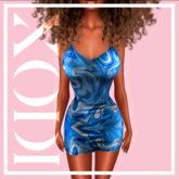 XODI - Biyanka Dress- "BLUE MARBEL"