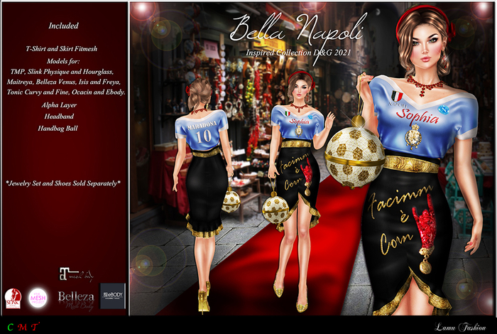 -Lamu Fashion-Outfit *Bella Napoli* Inspired D&G 2021