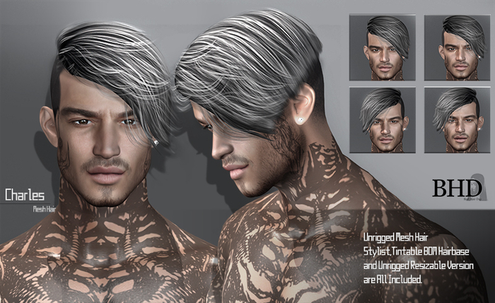 [BAD HAIR DAY] - Charles - BLACK AND PLATINUM WHITE