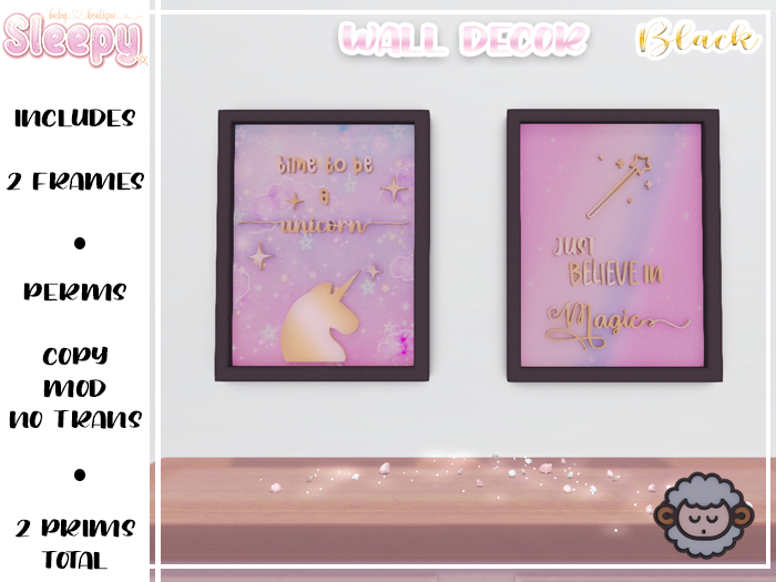 Sleepy. Wall Decor Black