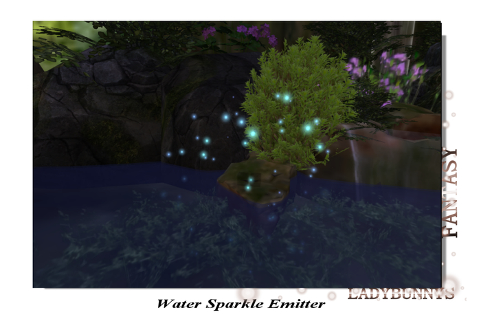 Bunny's Water Sparkle Emitter-Teal Particles