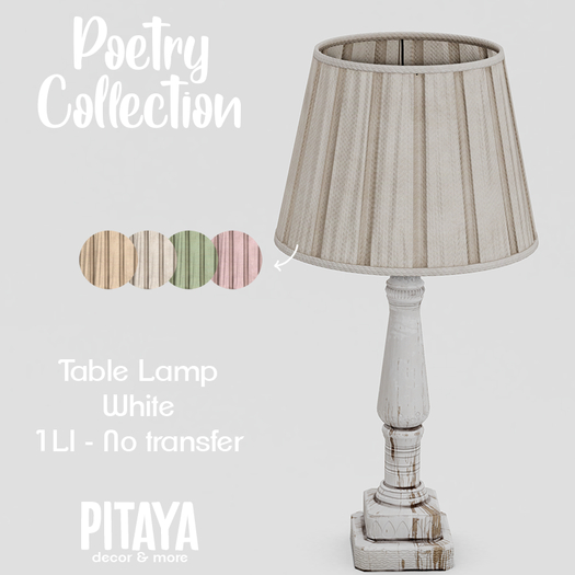 Pitaya - Poetry - White Table Lamp