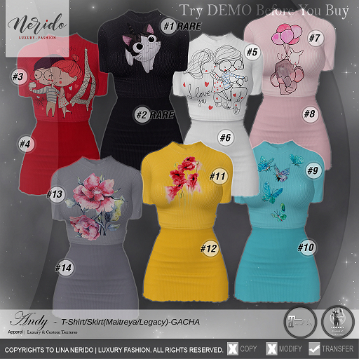 #10~Nerido~ Andy Skirt(Legacy)-Sky