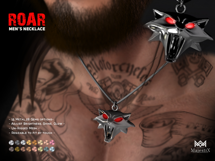 !:.MajestiX.:! Roar Necklace for Men