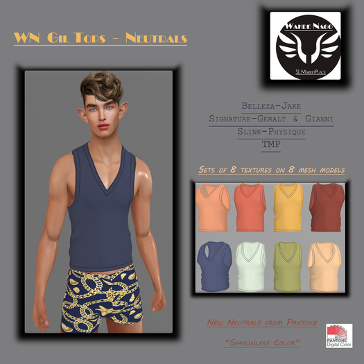 WN  Gil Tops - Set of 8 Neutrals for TMP