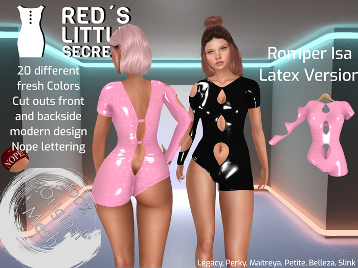 RLS Romper Isa Latex Vers Babypink