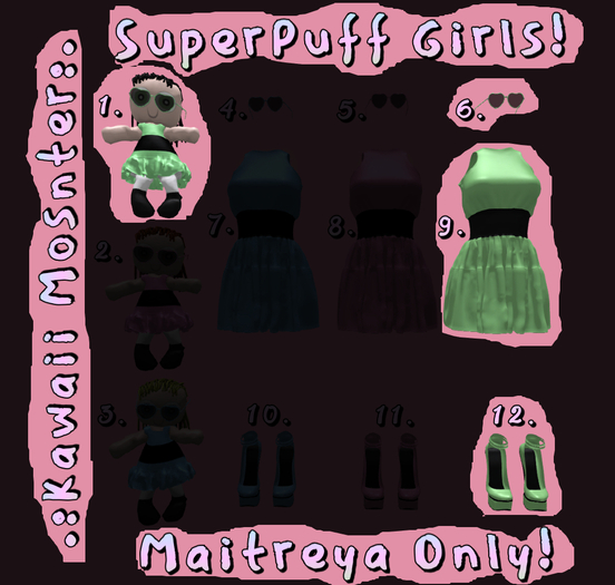 .:KM:. - SupperPuff Girls - Full Green Set