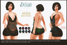 Aida mini dress - Gothic texture