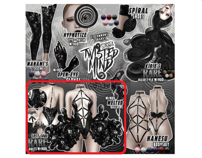 :Moon amore: Twisted Mind - LOST SOULS DRESS RARE Gacha