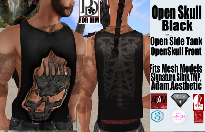 !PD-OpenSkull Tank BLACK