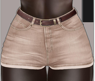 Kaithleen's Marylin Denim Shorts - Nude