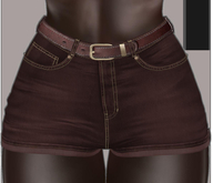 Kaithleen's Marylin Denim Shorts - Chocolate