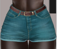 Kaithleen's Marylin Denim Shorts - Aqua