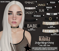 Kibitz - buckled choker - white