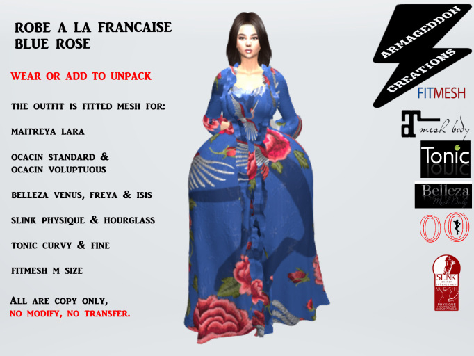 Robe A La Francaise BLUE ROSE 210806