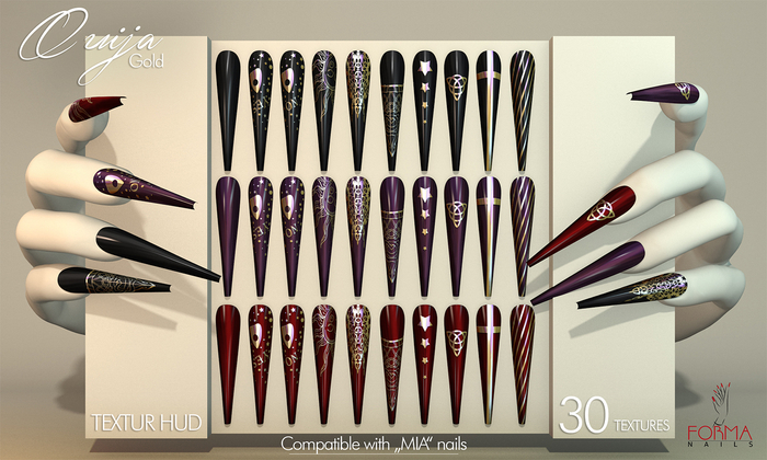 [FORMANAILS] NAILS -TEXTURE HUD - OUIJA GOLD