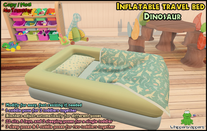 ! Whippersnappers ! - Inflatable Bed DINO 