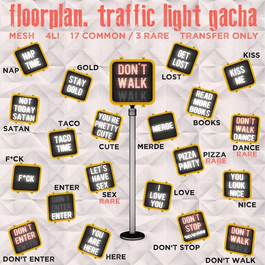 floorplan. traffic light / pizza RARE