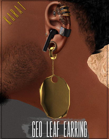 [KRT] Geo Leaf Earring