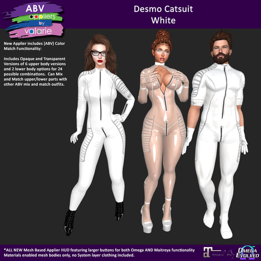 [ABV] Desmo Catsuit - White