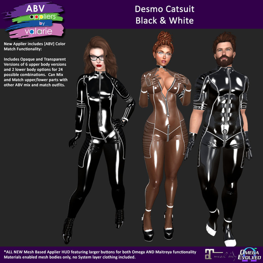 [ABV] Desmo Catsuit - Black & White