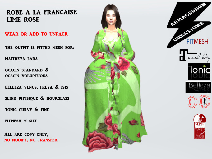 Robe A La Francaise LIMEROSE 210806