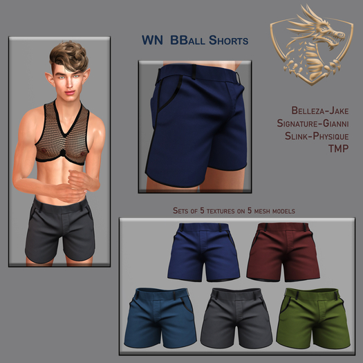 WN  Pocket Shorts - Set of 5 for Belleza-Jake