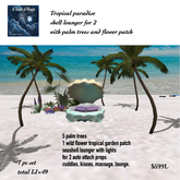 Tropical Paradise Shell Lounger for 2-Box