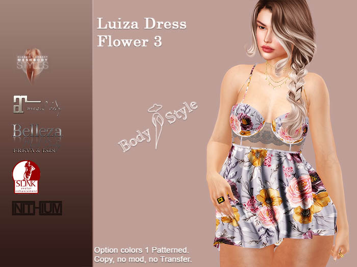 [BS] Body & Style Luiza Dress Flower 3