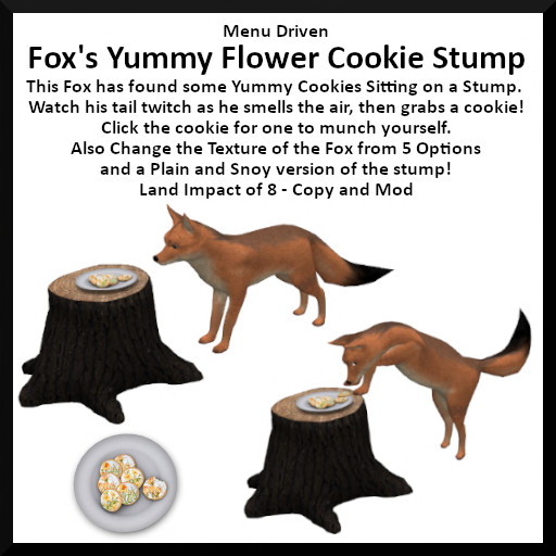 Menu Driven Fox's Yummy Flower Cookie Stump