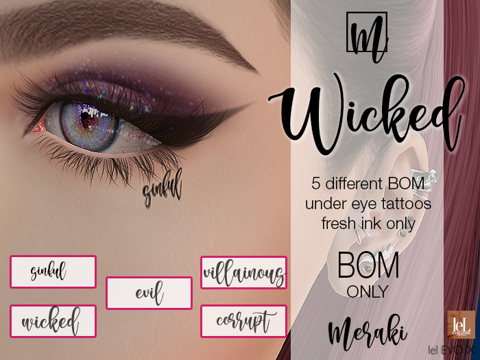 Meraki - Wicked BOM Under Eye Tattoo Fatpack (+Lel Evo X)
