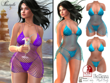 InStyl-Fishnet dress & bikini-blue (Maitreya, Slink ,Belleza) -PROMO action until 02.09