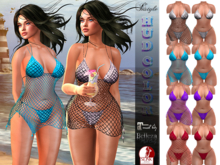 InStyl-Fishnet dress & bikini-Silver/Black-HUD COLOR1