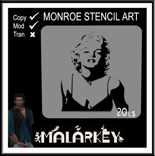 3D MONROE STENCIL ART