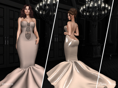 Second Life Marketplace - LM PRINCESS - Silk Nudes - Low Back Mermaid