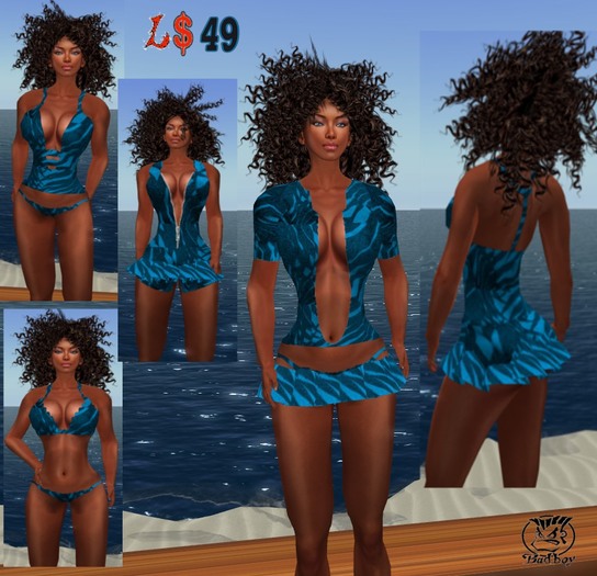 Blue dress leaves