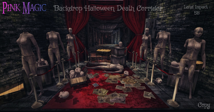 Pink Magic : Backdrop Halloween Death Corridor