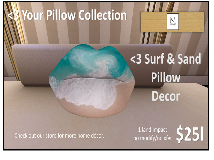 Sand & Surf Lips Pillow