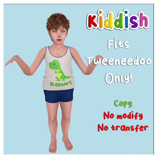 Kiddish Tweeneedoo Rawr Tank and Shorts 