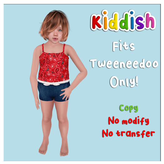 Kiddish Tweeneedoo Bandana and Denim Romper