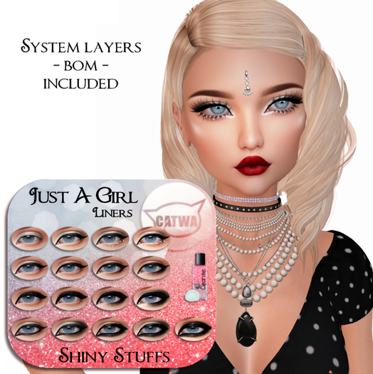 ~Shiny Stuffs~ CATWA Just A Girl Liners Appliers 