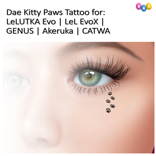 Dae Kitty Paws Tattoo