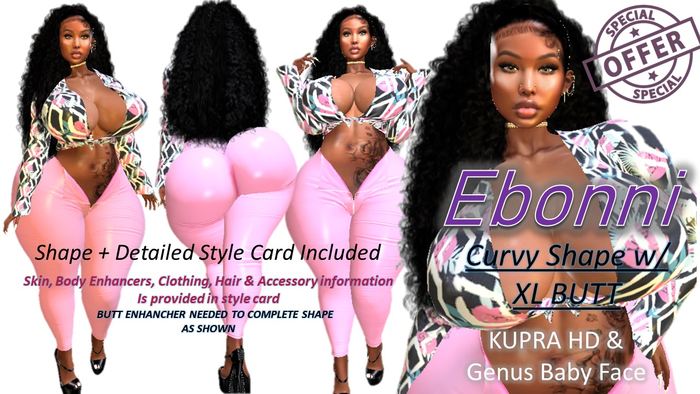 Ebonni Kupra HD Body & Genus BabyFace Head Shape+StyleCard